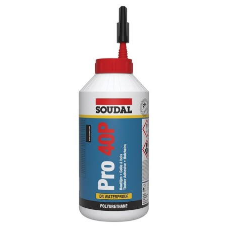 Soudal PRO 40P colle à bois PU résistante à l'eau 750g