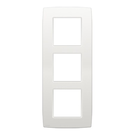 Niko plaque de recouvrement verticale triple (3) - blanc 203x83mm