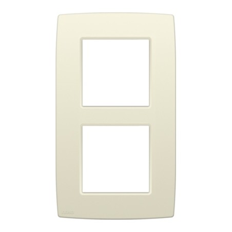 Niko plaque de recouvrement verticale double (2) - crème 145x83mm