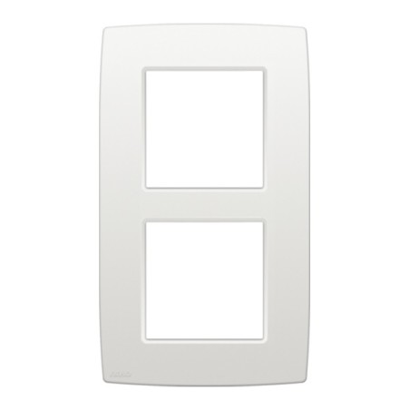 Niko plaque de recouvrement verticale double (2) - blanc 145x83mm