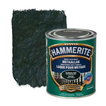 Hammerite laque satinée pour métaux vert foncé 750ML