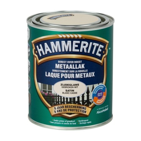 Hammerite laque satinée pour métaux blanc cassé 750ML