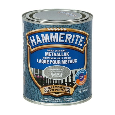 Hammerite laque pour métaux martelés gris foncé 750ML