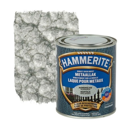 Hammerite laque pour métaux martelés gris argent 750ML