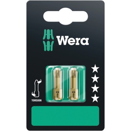 Wera embout de vissage Pozidriv torsion 855/1 TH SB PZ2 x 25mm /2pcs