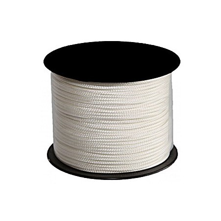 Ledent corde en nylon tressé blanc Ø2mm x 50m