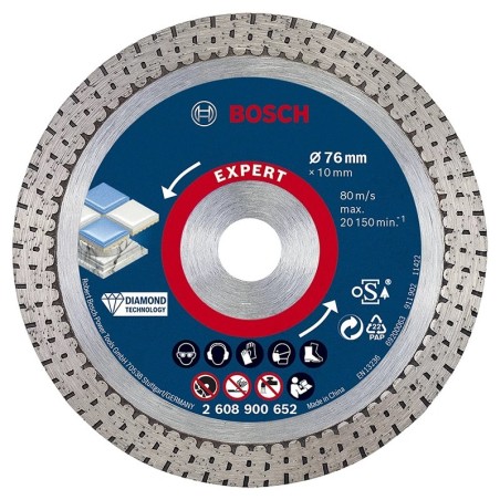 Bosch disque à tronçonner diamanté EXPERT Hard Ceramic Ø76mm