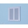 Gavo 1MGS-3015W grille en aluminium blanc avec cadre moustiquaire 300x150mm