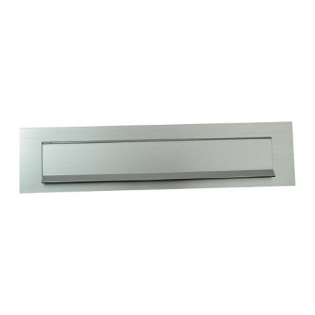 Plaque à lettres en aluminium argenté 75x310mm