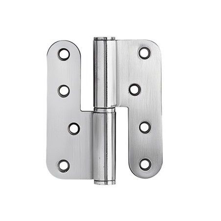 Paumelle en acier inoxydable brossé pour porte droite 100x86mm