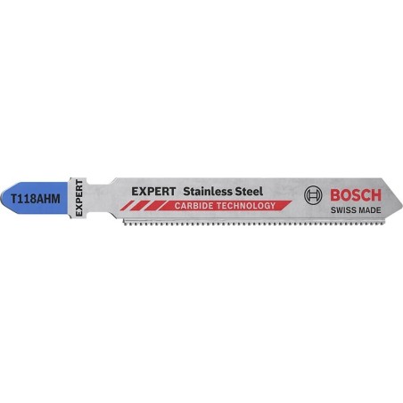 Bosch set de 3 lames de scie sauteuse Expert Stainless Steel T118AHM 83mm