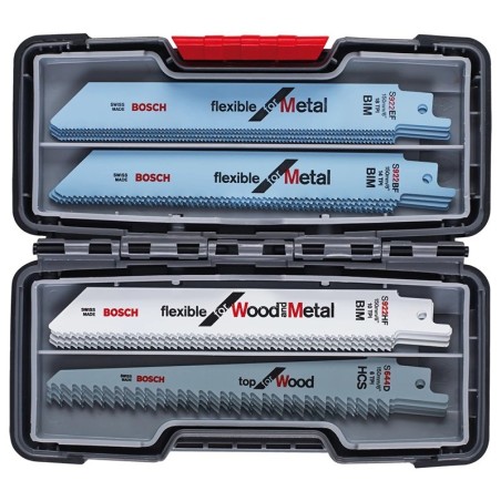 Bosch coffret 20 lames de scie sabre à métaux et à bois