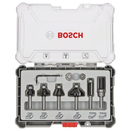 Bosch coffret 6 fraises à araser et de bordage