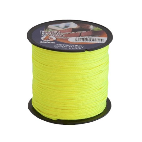 Ledent corde en nylon tressé jaune fluo Ø1,5mm x 70m