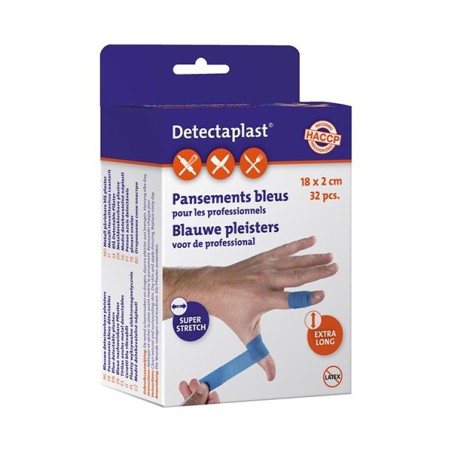 Detectaplast pansements élastiques 2x18cm /32pcs