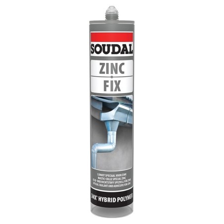 Soudal mastic-colle Zinc Fix gris 290ML