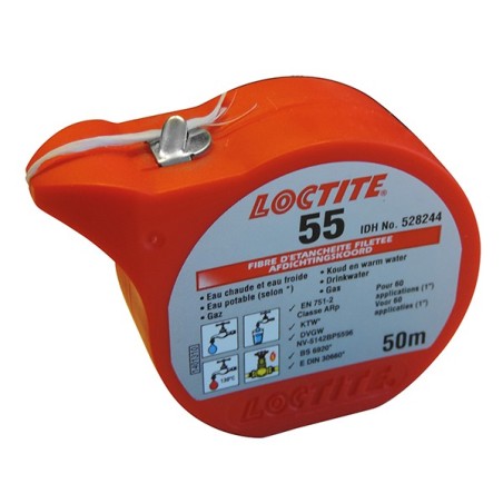 Locite 55 fibre d'étanchéité filetée pour gaz/eau 50m