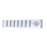 Gavo 3-5009W grille réglable en aluminium blanc avec moustiquaire 500x90mm