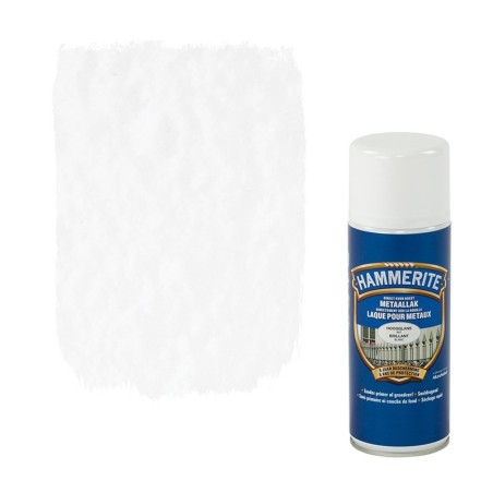 Hammerite laque brillante pour métaux blanc 400ML