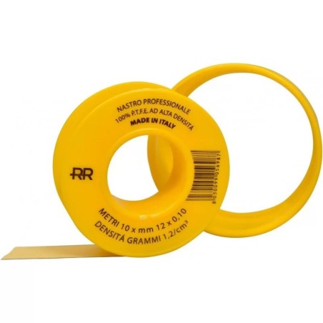 Ruban de teflon jaune gaz 12mm x 10m