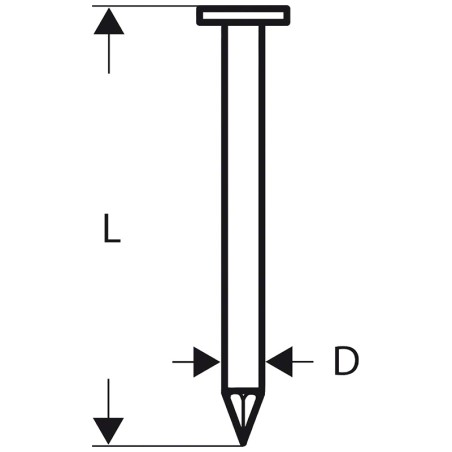 Bosch 3000 clous en bande à tête ronde N°21 Ø3,1x80mm