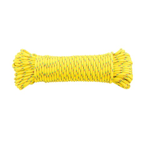 Ledent corde en polypropylene tressé jaune Ø4mm x 20m