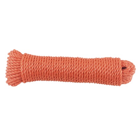 Ledent corde en polypropylène torsadé orange Ø8mm x 20m