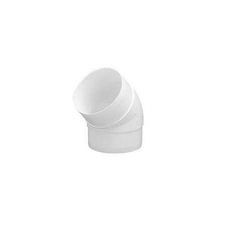 Coude en PVC blanc 45° Ø125mm