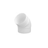 Coude en PVC blanc 45° Ø125mm