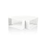 Coude horizontal 90° en PVC blanc 110x54mm