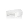 Coude multi-angle blanc 110x55mm