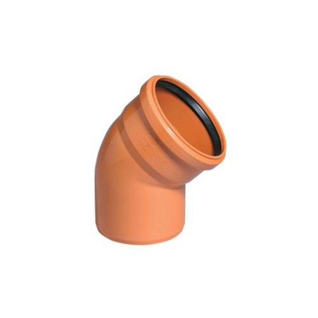 Coude d'égout en PVC orange 87° Ø125mm MF