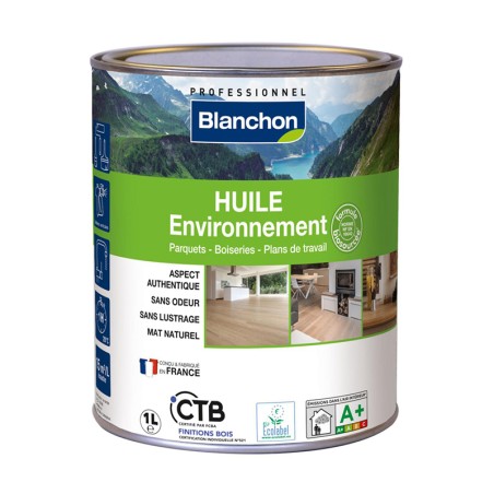 Blanchon huile parquet environnement Bois Brut 1L