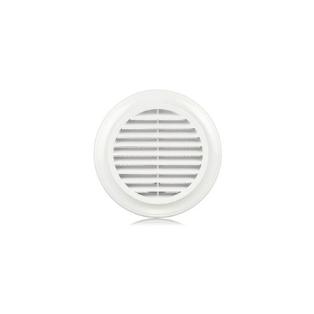 Grille de ventilation ronde blanche avec filet Ø100mm