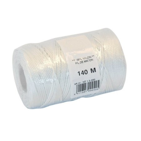 Ledent corde en nylon tressé blanc Ø1.5mm x 140m