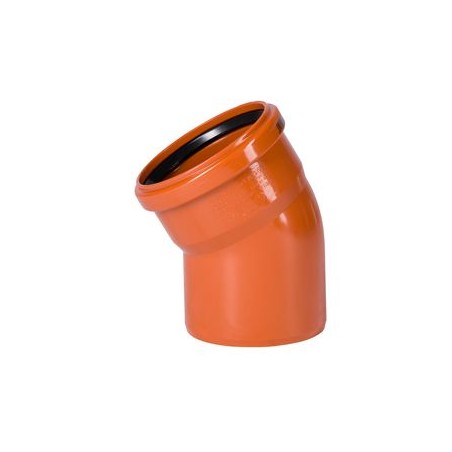 Coude d'égout en PVC orange 30° Ø110mm MF