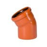 Coude d'égout en PVC orange 30° Ø110mm MF