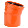 Coude d'égout en PVC orange 15° Ø125mm MF