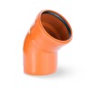 Coude d'égout en PVC orange 45° Ø110mm MF