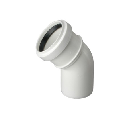 Coude PP blanc 45° Ø32mm