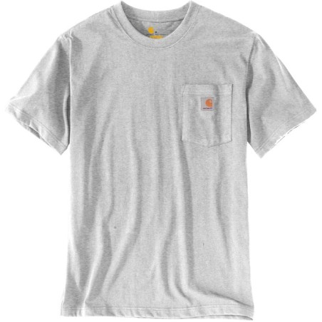 Carhartt Relaxed Fit Heavyweight Short-Sleeve K87 Pocket T-Shirt Heather Gray