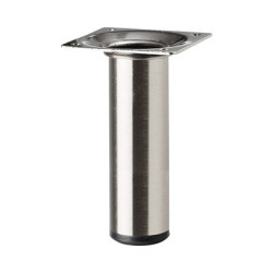 Pied de meuble en métal rond inox 40cm 640R.40.46-0 640R.40.46-0