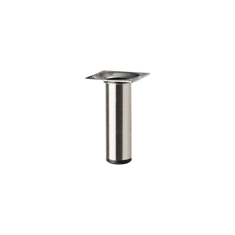 Pied de meuble en métal rond inox 40cm 640R.40.46-0 640R.40.46-0