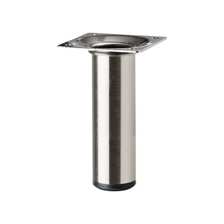 Pied de meuble en métal rond inox 40cm 640R.40.46-0 640R.40.46-0