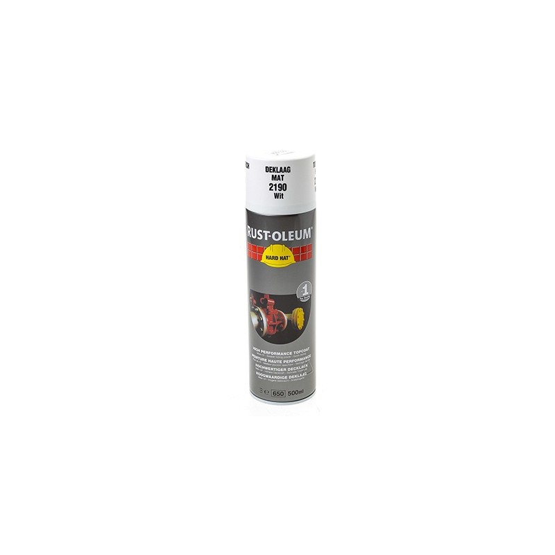 Rust-Oleum hard hat aerosol multi blanc mat 500ml 2190 2190