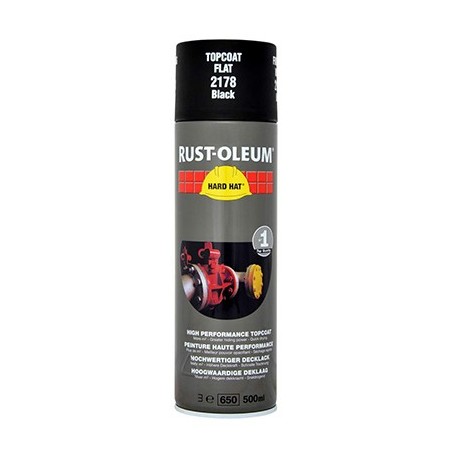 Rust-Oleum hard hat aerosol multi noir mat 500ml 2178 2178