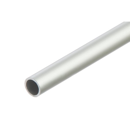 Tube rond en aluminium argenté Ø8mm x 1m