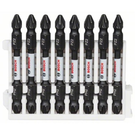 Bosch set de 8 embouts de vissage double Impact Control 65mm PH2-PZ2