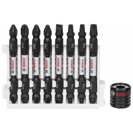 Bosch set de 8 embouts de vissage double Impact Control 65mm MIX + aimant