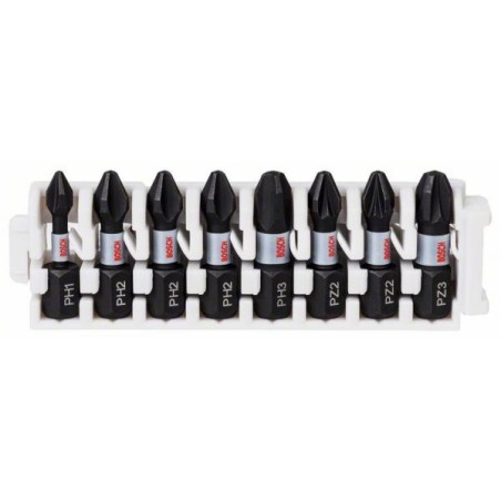 Bosch set de 8 embouts de vissage Impact Control 25mm PH-PZ